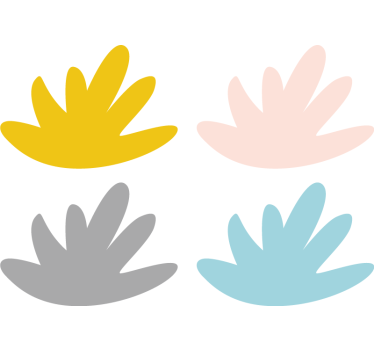 Carta adesiva per mobili foglie pastello per bambini - TenStickers