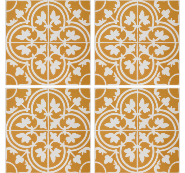Adesivo per piastrelle giallo orientale - TenStickers