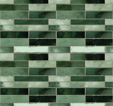 Adesivo bagno verde lungo - TenStickers