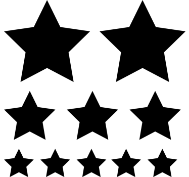 Adesivo per auto set di stelle monocolore - TenStickers