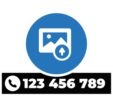 Adesivo per auto logo e numero di telefono personalizzati - TenStickers