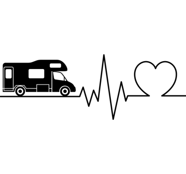 Adesivo per camper battito del cuore - TenStickers