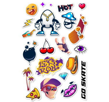 Adesivo per laptop disegni impostati - TenStickers