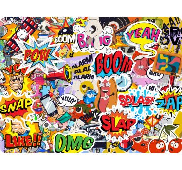 Adesivo per laptop disegni di bombe multicolori - TenStickers