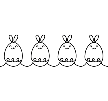 Adesivo per vetrine confine del giorno di pasqua - TenStickers