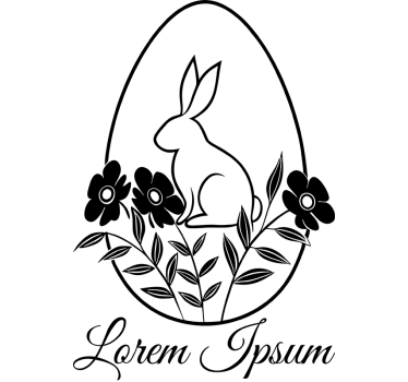 Adesivo per vetrine testo personalizzato giorno di pasqua - TenStickers