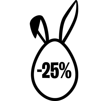Adesivo per vetrine sconto per il giorno di pasqua - TenStickers