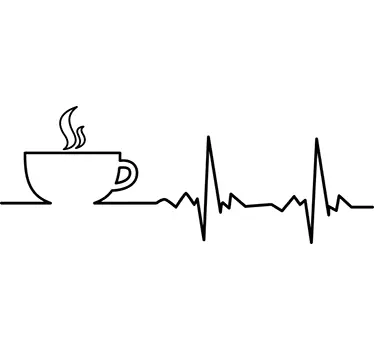 Adesivo cucina caffè battito - TenStickers