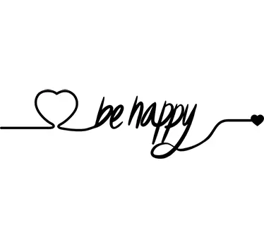 Adesivo murali soggiorno decorativo cuore be happy - TenStickers