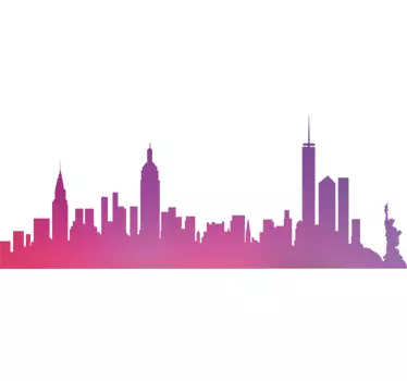 Adesivo per pc skyline New York - TenStickers