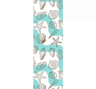 Adesivo box doccia conchiglie - TenStickers
