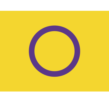 Adesivo per auto bandiera intersessuale - TenStickers