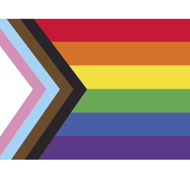 Adesivo per auto bandiera del progresso lgbtq - TenStickers