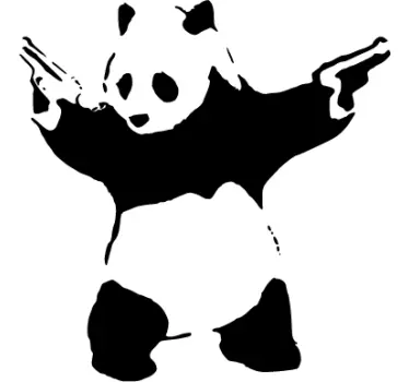 Adesivo pc panda Bansky - TenStickers
