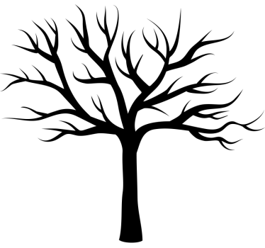 Adesivo murale albero senza foglie - TenStickers