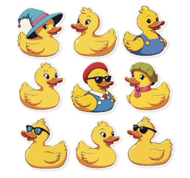Adesivo per laptop set di adesivi a forma di anatra - TenStickers