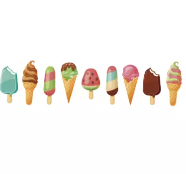 Adesivo decorativo orlatura gelati - TenStickers