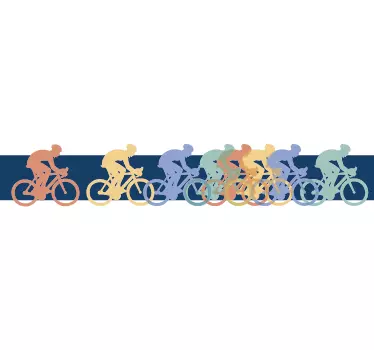 Adesivo decorativo orlatura ciclismo - TenStickers