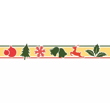 Adesivo mantovana motivi natalizi - TenStickers