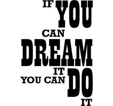 Adesivo murale soggiorno Walt Disney you can do it - TenStickers