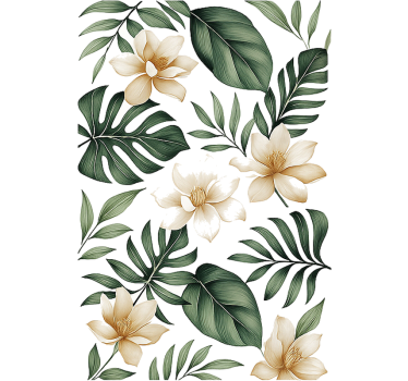 Carta adesiva per mobili motivo di fiori di loto - TenStickers