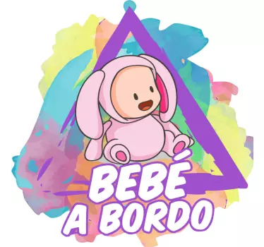 Adesivo Bebè a bordo stile splatter - TenStickers