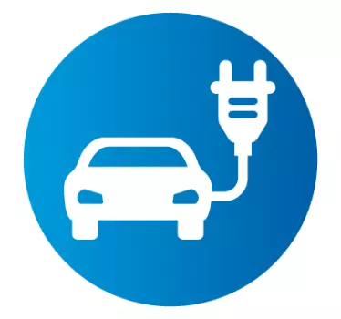 Adesivo auto elettrica icona - TenStickers