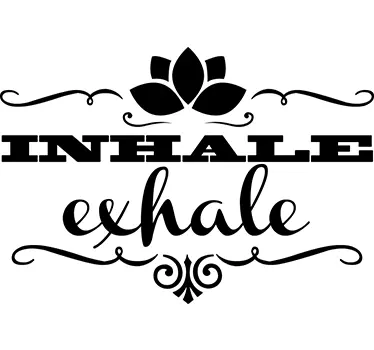 Adesivo murale frase Yoga inhale exhale - TenStickers