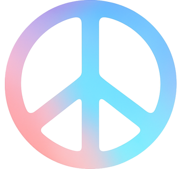 Adesivo per auto cerchio della pace cromato - TenStickers