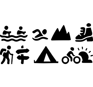 Adesivo per auto collezione di avventure all'aria aperta - TenStickers