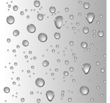 Adesivo per box doccia gocce d'acqua grigia - TenStickers