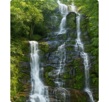 Adesivo per box doccia cascata di roccia naturale - TenStickers