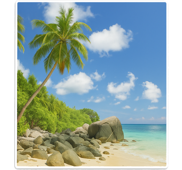 Adesivo per box doccia isola delle palme - TenStickers
