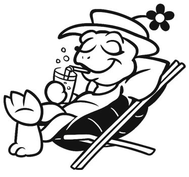 Adesivo per roulotte tartaruga vacanza relax - TenStickers