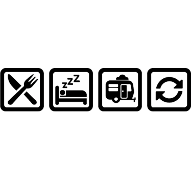 Adesivo per camper vita in roulotte - TenStickers