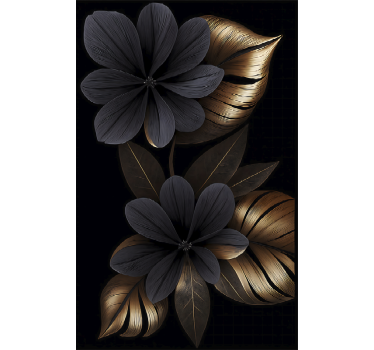Adesivo per box doccia chic botanico scuro - TenStickers