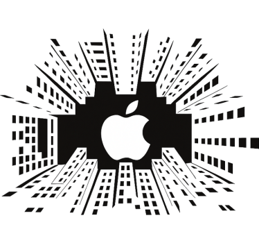 Adesivo per laptop grattacieli macbook - TenStickers