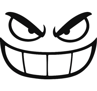 Adesivo per auto gremlin dispettoso dello specchietto retrovisore - TenStickers