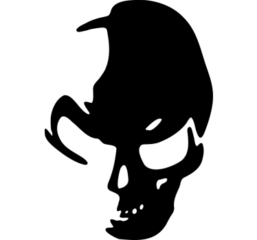 Adesivo per auto teschio mezzo morto - TenStickers