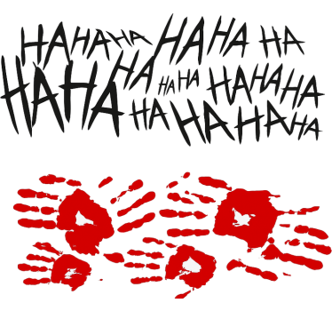 Adesivo per auto grafica laterale in stile joker - TenStickers