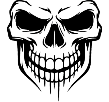 Adesivo per auto teschio sorridente per cofano - TenStickers