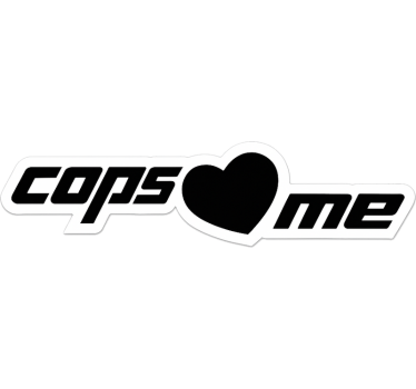 Adesivo per auto i poliziotti mi adorano - TenStickers