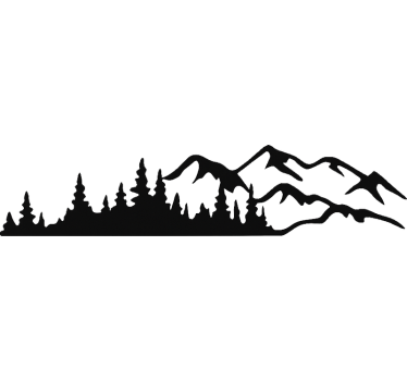 Adesivo per auto foresta montana monocolore - TenStickers