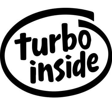 Adesivo per auto turbo all'interno citazione - TenStickers