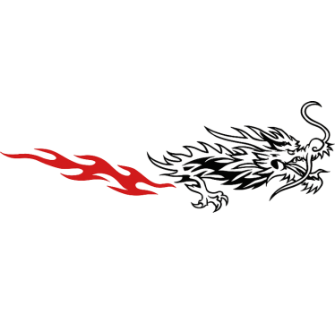Adesivo per auto drago asiatico laterale - TenStickers
