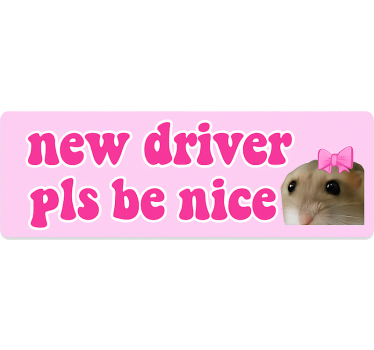 Adesivo per auto nuovo conducente sii gentile - TenStickers