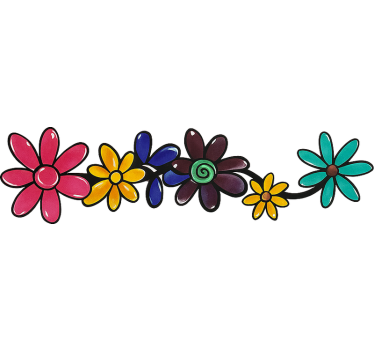Adesivo per auto involucro floreale - TenStickers