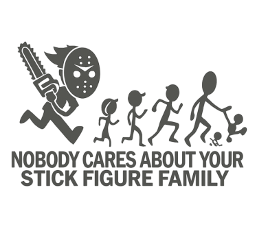 Adesivo per auto figura stilizzata divertente - TenStickers