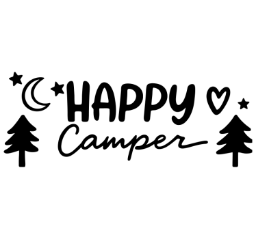 Adesivo per roulotte campeggiatore felice - TenStickers