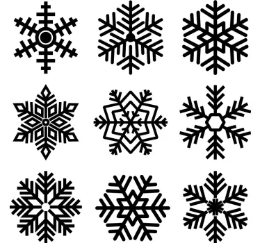 Vetrofania Natale con fiocchi di neve - TenStickers